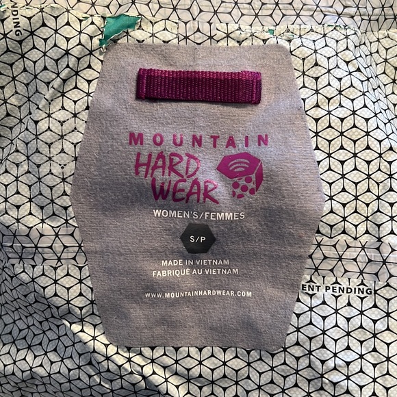 Mountain hardwear rain jacket shell green full zip READ water resistant small - Picture 9 of 15